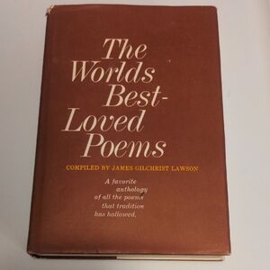 Vintage 1927 Poetry Book The World's Best-Loved Poems Dark Academia Poetcore